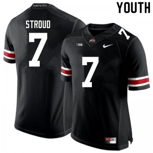 Youth Ohio State #7 C.J. Stroud Black NCAA Jerseys 563246-677