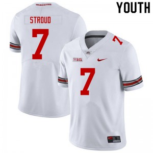 Youth Ohio State Buckeyes #7 C.J. Stroud White Official Jerseys 210697-215