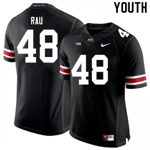 Youth OSU Buckeyes #48 Corey Rau Black Official Jersey 212363-704