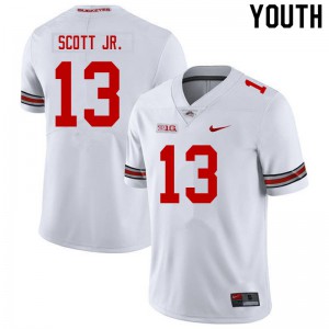 Youth OSU #13 Gee Scott Jr. White High School Jerseys 805386-821