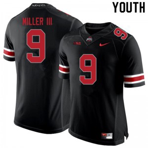 Youth Ohio State Buckeyes #9 Jack Miller III Blackout Embroidery Jerseys 275699-932