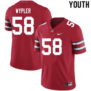 Youth Ohio State #58 Luke Wypler Scarlet High School Jersey 189109-407
