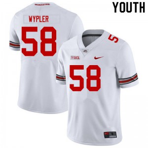 Youth Ohio State #58 Luke Wypler White NCAA Jersey 537666-497