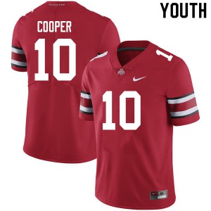Youth Ohio State Buckeyes #10 Mookie Cooper Scarlet Embroidery Jersey 650513-909