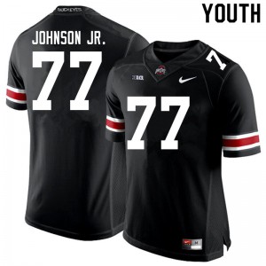 Youth OSU Buckeyes #77 Paris Johnson Jr. Black University Jersey 980482-190