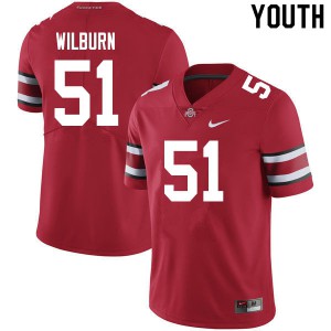Youth Ohio State #51 Trayvon Wilburn Scarlet Stitched Jerseys 147526-967