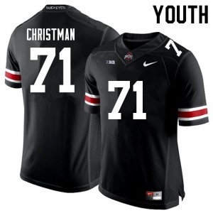 Youth Ohio State #71 Ben Christman Black NCAA Jersey 881046-493