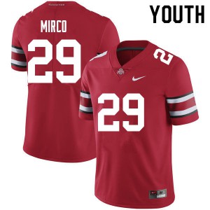Youth OSU #29 Jesse Mirco Red Stitched Jerseys 596360-532