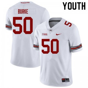 Youth OSU #50 Quinton Burke White High School Jerseys 564671-712
