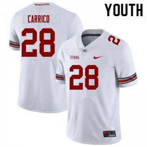 Youth Ohio State #28 Reid Carrico White NCAA Jerseys 762772-660