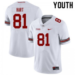 Youth Ohio State #81 Sam Hart White Official Jersey 911093-568