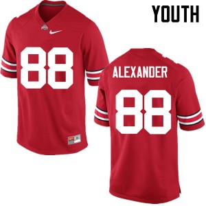 Youth Ohio State Buckeyes #88 AJ Alexander Red Game Stitched Jersey 935609-828