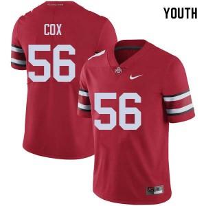 Youth OSU Buckeyes #56 Aaron Cox Red Stitch Jersey 723627-407