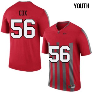 Youth OSU #56 Aaron Cox Throwback Embroidery Jerseys 253046-659