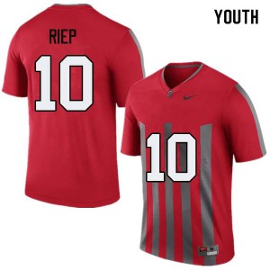 Youth OSU Buckeyes #10 Amir Riep Throwback Stitched Jerseys 392498-297
