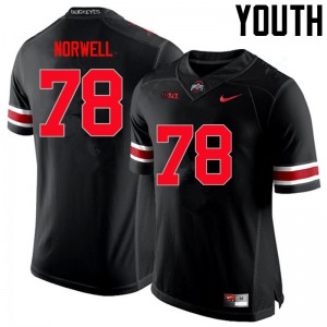 Youth Ohio State #78 Andrew Norwell Black Limited Official Jersey 330170-188