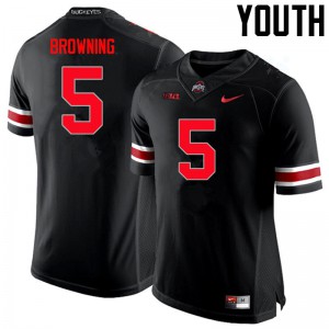 Youth Ohio State Buckeyes #5 Baron Browning Black Limited NCAA Jersey 225001-194