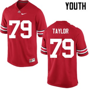 Youth Ohio State #79 Brady Taylor Red Game Stitch Jerseys 873353-857