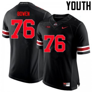 Youth OSU Buckeyes #76 Branden Bowen Black Limited Official Jersey 534850-792