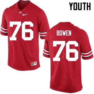 Youth Ohio State Buckeyes #76 Branden Bowen Red Game Player Jersey 100629-390