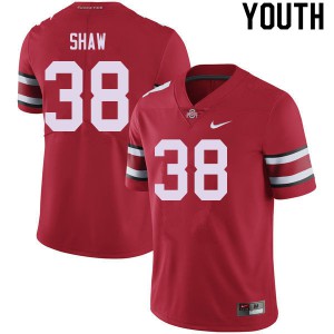 Youth Ohio State #38 Bryson Shaw Red Official Jersey 780447-308