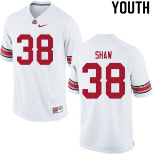 Youth Ohio State #38 Bryson Shaw White College Jerseys 168594-701