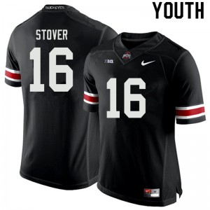 Youth Ohio State Buckeyes #16 Cade Stover Black College Jersey 413044-401