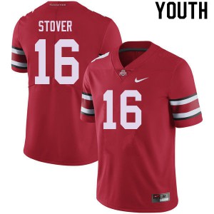 Youth OSU Buckeyes #16 Cade Stover Red College Jerseys 356523-918