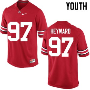 Youth Ohio State #97 Cameron Heyward Red Game Football Jerseys 737041-157
