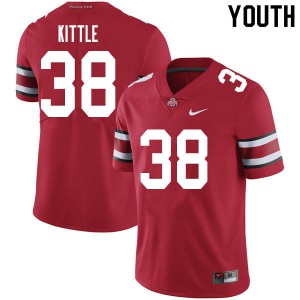 Youth Ohio State #38 Cameron Kittle Red NCAA Jersey 642729-248