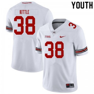 Youth Ohio State #38 Cameron Kittle White Player Jersey 409029-239