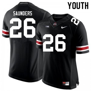 Youth Ohio State Buckeyes #26 Cayden Saunders Black Stitch Jerseys 999124-713