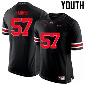 Youth Ohio State Buckeyes #57 Chase Farris Black Limited Embroidery Jerseys 555260-700