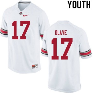 Youth Ohio State #17 Chris Olave White Stitched Jersey 757363-223