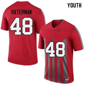 Youth Ohio State Buckeyes #48 Clay Raterman Throwback Football Jerseys 528505-797