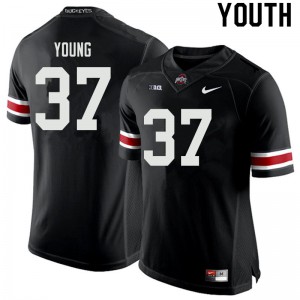 Youth OSU Buckeyes #37 Craig Young Black Embroidery Jerseys 563890-816