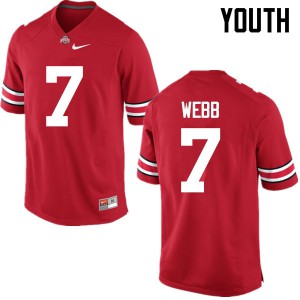 Youth OSU #7 Damon Webb Red Game Stitch Jersey 872045-900