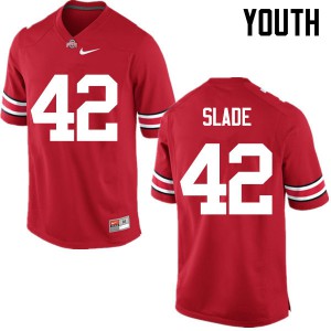 Youth Ohio State #42 Darius Slade Red Game High School Jerseys 964727-844