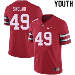 Youth Ohio State #49 Darryl Sinclair Red NCAA Jersey 945552-891