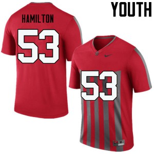 Youth Ohio State Buckeyes #53 Davon Hamilton Throwback Game University Jerseys 488693-456