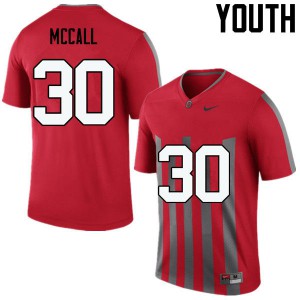 Youth Ohio State #30 Demario McCall Throwback Game Embroidery Jersey 349885-853