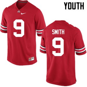 Youth Ohio State #9 Devin Smith Red Game Embroidery Jerseys 468142-206
