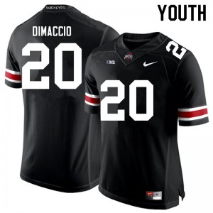 Youth OSU #20 Dominic DiMaccio Black Football Jersey 450662-619