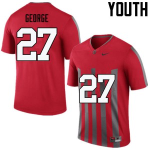 Youth Ohio State Buckeyes #27 Eddie George Throwback Game Player Jerseys 632303-156