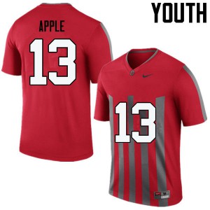 Youth OSU #13 Eli Apple Throwback Game Player Jersey 236589-646