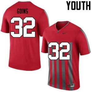 Youth Ohio State #32 Elijaah Goins Throwback Game Football Jersey 111483-518
