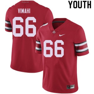 Youth Ohio State #66 Enokk Vimahi Red Football Jerseys 766142-295