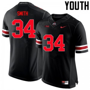 Youth Ohio State #34 Erick Smith Black Limited Official Jersey 675355-827