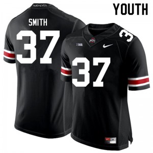 Youth Ohio State Buckeyes #37 Garrison Smith Black NCAA Jersey 833831-541