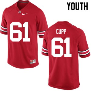 Youth OSU #61 Gavin Cupp Red Game Stitch Jerseys 415351-785